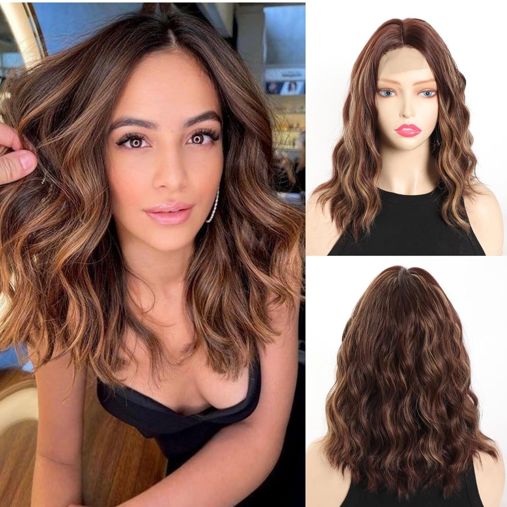 Brown Wavy Hair Extensions with Natural Volume